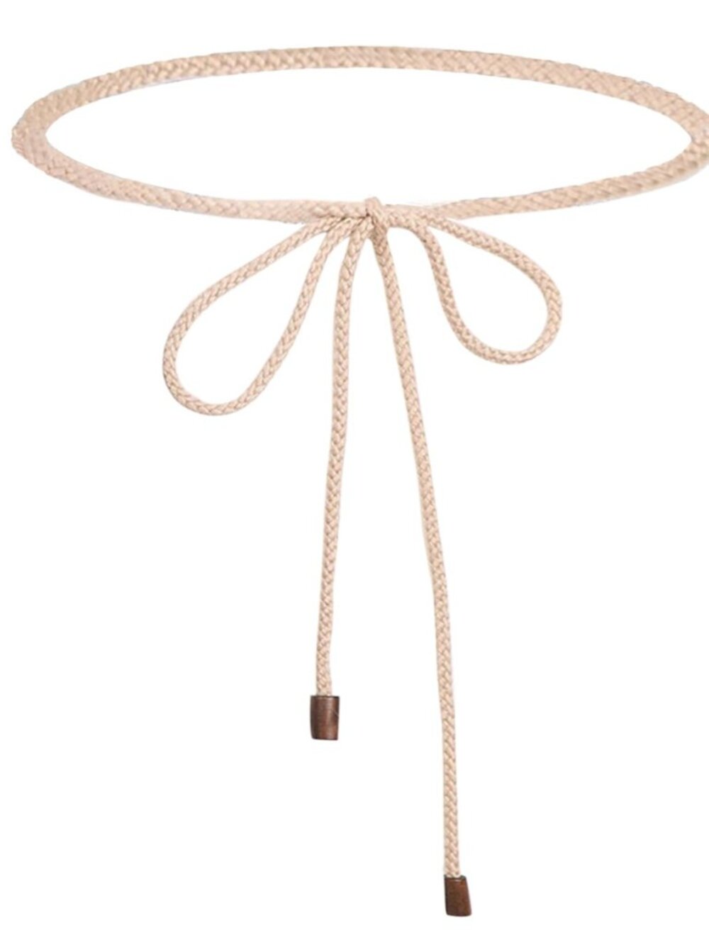 Women's Woven Knotted Waist Belt, Trendy Bohemian Style Waist Belt Decorative